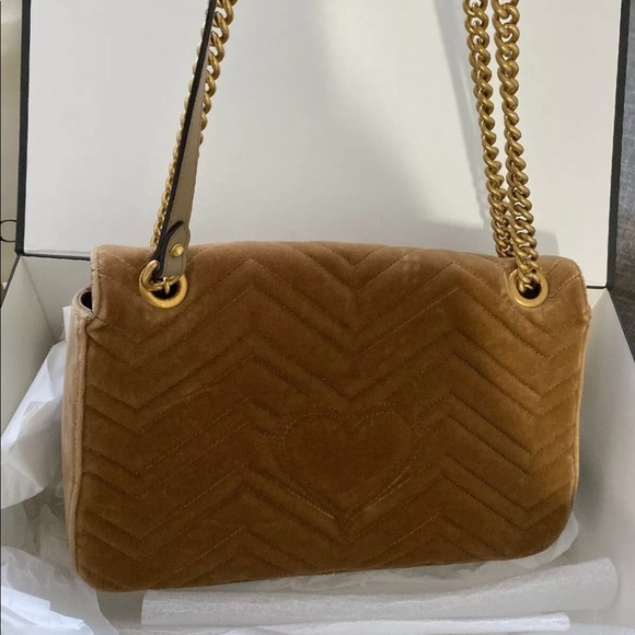 Gucci tan velvet Medium marmont - Picture 8 of 8